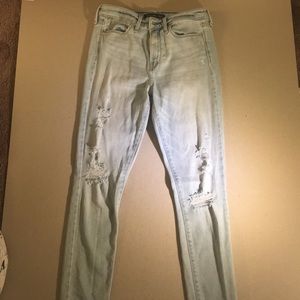 Light wash denim jeans